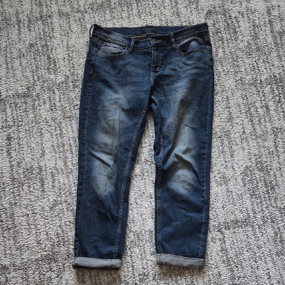 Banana Republic Women's Dark Wash Boyfriend Capri Jeans